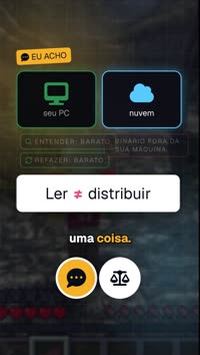 Prévia do reel PC versus nuvem